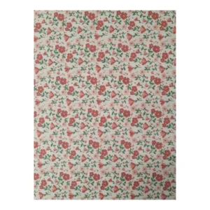 Poplin små lyserøde blomster