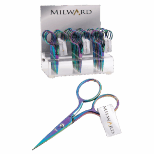 Milward Rainbow broderi-saks – præcis, farverig og holdbar saks til kreativ hobby
