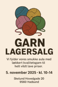 garnlagersalg 2025 plakat