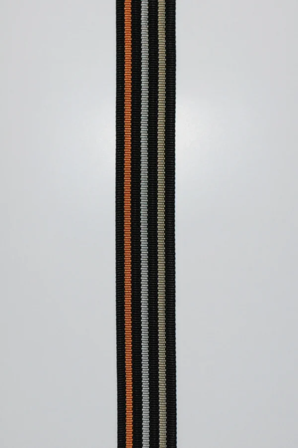 Gjordbånd 38 mm sort/multi stribet syntetisk
